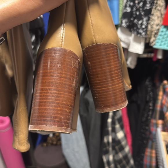 Zara Heeled Leather Knee high boots - Picture 8 of 8